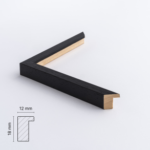 ADJ Sort Malet Tr&aelig;ramme med struktur