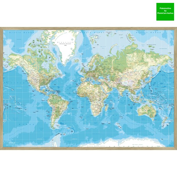 Verdenskort pinboard 80x116 cm - Dropship produkt